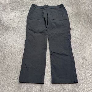 Vina Snap Button Travel Pants Large Black Lightweight Straight Quick Dry NWOT
